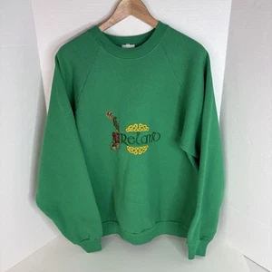 Vintage Ireland Crewneck Sweatshirt, XL, Green, Emerald Sports, Embroidered - Picture 1 of 8