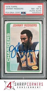 1978 TOPPS #63 JOHNNY RODGERS RC HEISMAN PSA 8 DNA AUTO AUTHENTIC - Picture 1 of 3