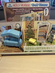 VINTAGE 1975 Knickerbocker Holly Hobbie Dollhouse w Doll. SEE LISTING - Picture 1 of 8