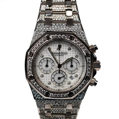 Audemars Piguet Royal Oak 25966 39mm 18k White Gold Chrono Factory Bezel + Dial - Image 1 of 4