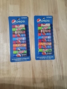 Pepsi & Mountain Dew Flavored Lip Balm 2 Set Of 10 Soda Flavored Scents! - Picture 1 of 4