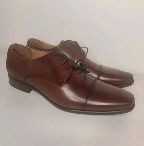 Florsheim Jackson Cap Toe Oxford Shoe Leather Men 11.5D Brown Flexsole NWOB - Picture 1 of 15