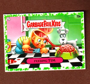 2020 Garbage Pail Kids 35th Anniversary Green Border "FEEDING TIM" #72a Sticker - Picture 1 of 1