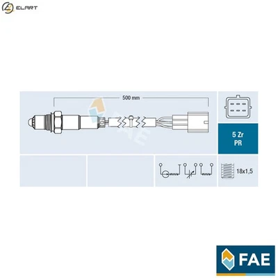 LAMBDA SENSOR 75041 FOR MAZDA L850 1.8L LFN8/LFN7/LF72/LF50/LFDE/LFVE 2.0L 4cyl - Image 1 of 4