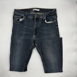ZARA Herren Denim Jeans Gr. 34 Slim Fit Grau Baumwollmischung Stretch Straight Leg - Bild 1 von 9