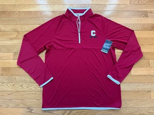 Maglione COLOSSEUM Cornell University Big Rosso 1/4 Zip Manica Lunga Nuovo con etichette Tg L - Foto 1 di 5