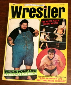 Revista de colección The Wrestler julio 1972 Haystacks Calhoun, Gorilla Monsoon - Imagen 1 de 2