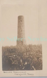 Cuttyhunk Mass MA - MONUMENTO GOSNOLD - RPPC Postal - Imagen 1 de 2