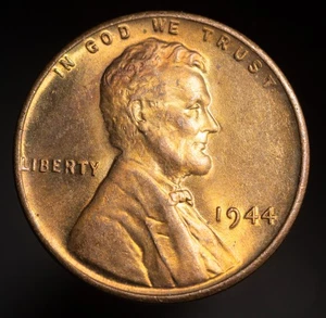 1944-P Lincoln Wheat Cent - GEM UNC - RAINBOW - Bild 1 von 4