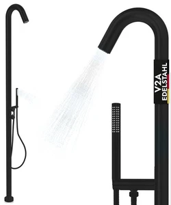Edelstahl Dusche Garten AISI 304 I V2A Warmwasser Kaltwasser Pooldusche Sauna - Bild 1 von 8