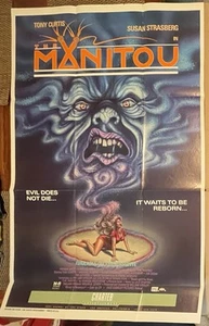 THE MANITOU 1978 One Sheet Movie Poster 1986 Video Store RARE Version 26 X 40 - Bild 1 von 1