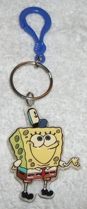 Vintage 2002 Kunststoff Schlüsselanhänger SpongeBob Schwammkopf Nickelodeon Bagtag - Bild 1 von 2