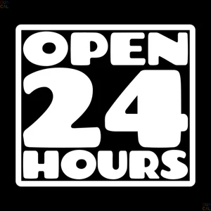 Open 24 Hours Store Business Shop Sign Vinyl Decal Sticker Window Door Custom - Picture 1 of 8