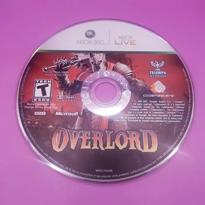 Overlord - Xbox 360 - Disc Only - Tested - Achievement Hunting - - Image 1 of 3