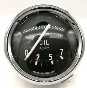 Triumph Tr2 Tr3 Tr3A Tr4 Jaeger Oil Pressure Gauge for European market X.80516/3 - Foto 1 di 4