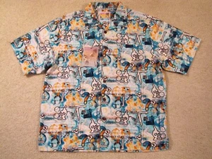 $ 88 IT'S 5 O'CLOCK IRGENDWO SILK SS SHIRT - DESIGNED IN MARGARITAVILLE - L - NEU MIT ETIKETT - Bild 1 von 9