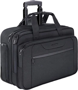 KROSER Rollende Laptoptasche Premium Rollen Aktentasche für bis zu 17,3 Zoll Laptop - Bild 1 von 12
