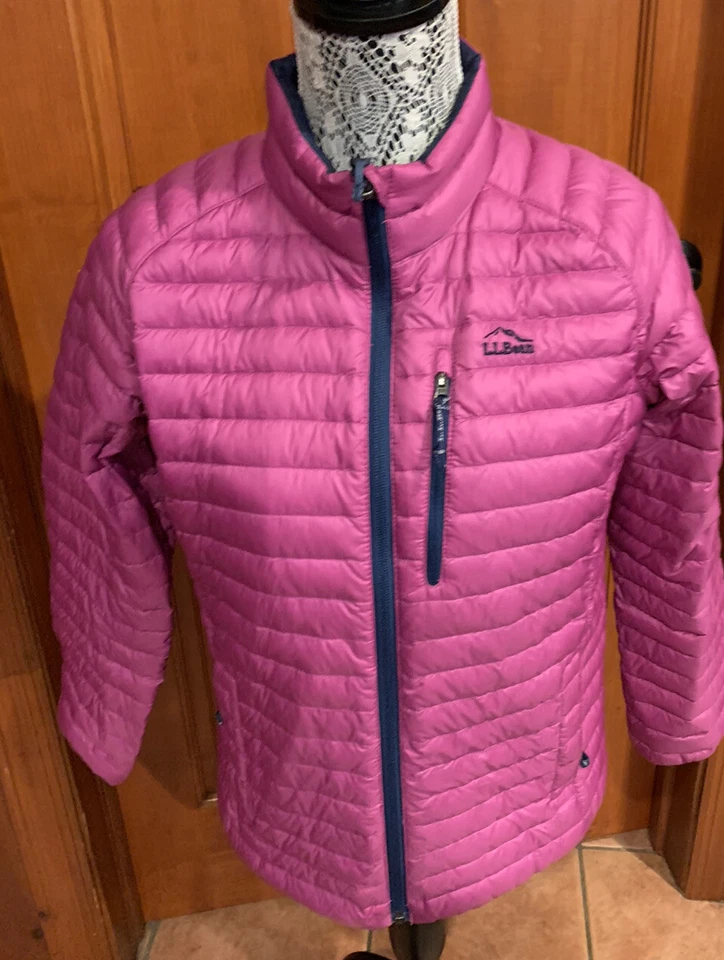 LL Bean Down Chaqueta Rosa Niñas Puffer Jacket XL 14-16 Foto 1 de 4