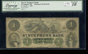 1880 St Stephens Bank $1 - S/N:32093A - Legacy VG-10 - Picture 1 of 2