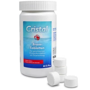 Pool Bromtabletten Bromine Chloralternative Brom Poolwasser Tabs (20g) 0,8 kg - Bild 1 von 5
