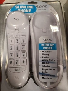 Elpine Slimline Phone white, 10 Number Memory, Handset Volume Control, Mountable - Picture 1 of 1