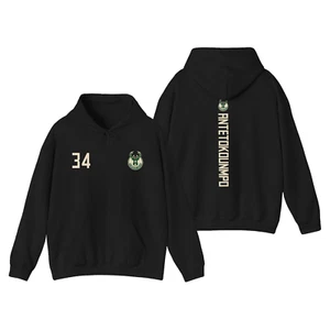 NBA - Sudadera con capucha unisex Giannis Antetokounmpo 34 edición con logotipo - Milwaukee Bucks - Imagen 1 de 7