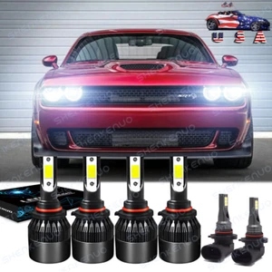 For 2006-2009 Dodge Charger LED Headlight + Fog Light Bulbs Combo 9005+9006+9145 - Picture 1 of 12