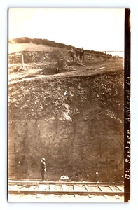 POSTMARKED 1909 GORDON PA ASHLAND PA KID ON R R TRACKS REAL PHOTO POSTCARD (I-6) - Picture 1 of 2
