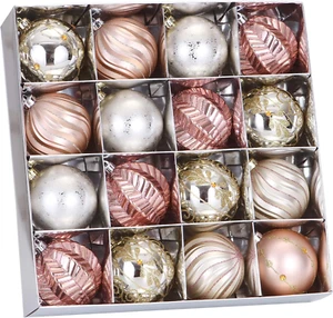 80Mm/3.15" Set of Colorful Painted Sparkling Ornaments and Hanging Balls for Chr - Picture 1 of 12