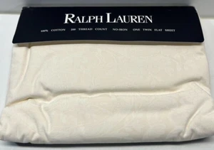Ralph Lauren Twin Flat Sheet weiß Damast Vintage NEU - Bild 1 von 4