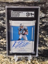 2018 NATIONAL TREASURES HOLO SILVER DJ MOORE ON CARD  AUTO 07/10 Beautiful Card!