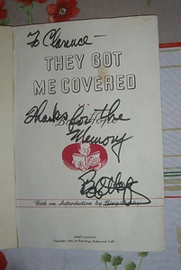 BOB HOPE - "THEY GOT ME COVERED" - SECRETARIAL SIGNATURE -- JAN MORRILL LETTER - Picture 1 of 7