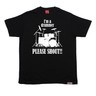 I'm A Drummer Please Shout Mens Funny Drumming T-Shirt Drum Kit