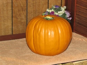 PUMPKIN artificial & THANKSGIVING DAY PILGRIMS cotton/poly front & back (bag) - Picture 1 of 7
