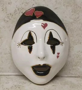 Vintage Clay Art Wall Mask Ceramic Hand Painted Signed 1983 - Picture 1 of 11