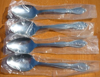 (4) Cucharaditas Rogers Customcraft Japón CUS11 acero inoxidable monograma G Foto 1 de 4