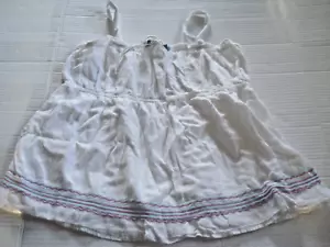 Top de gasa blanco para niñas talla 14 nuevo - Imagen 1 de 2
