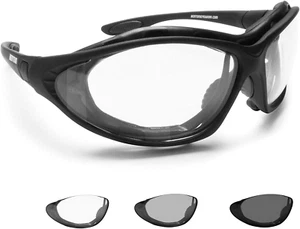 Occhiali Sportivi Fotocromatici Polarizzati Antivento Avvolgenti Moto Sci Skydiv - Foto 1 di 11