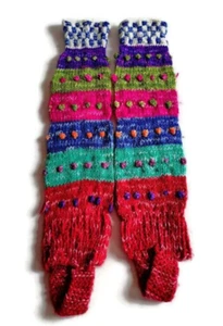 Leg Warmers Knitted Wool Natural Dyes – Handmade - Picture 1 of 7