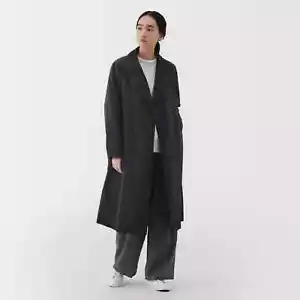 Brand New MUJI Water Repellant Trench Coat in Dark Navy Blue Size Medium $109 - Picture 1 of 9