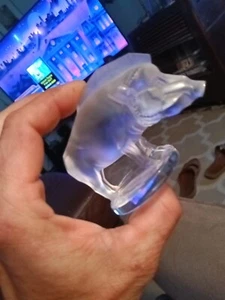 RENE LALIQUE (1860-1945) Rene Lalique Sanglier / Wild Boar Paperweight - Picture 1 of 13