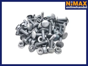 Flachrundschrauben M8 x 25mm 8.8 40er Set mit Flanschmuttern M8 Zink / Nickel - Bild 1 von 4