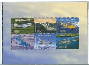 NUEVA ZELANDA 2001 AVIÓN 7 PANELES FOLLETO EX PRESTIGE FOLLETO SIN MONTAR COMO NUEVO - Imagen 1 de 1