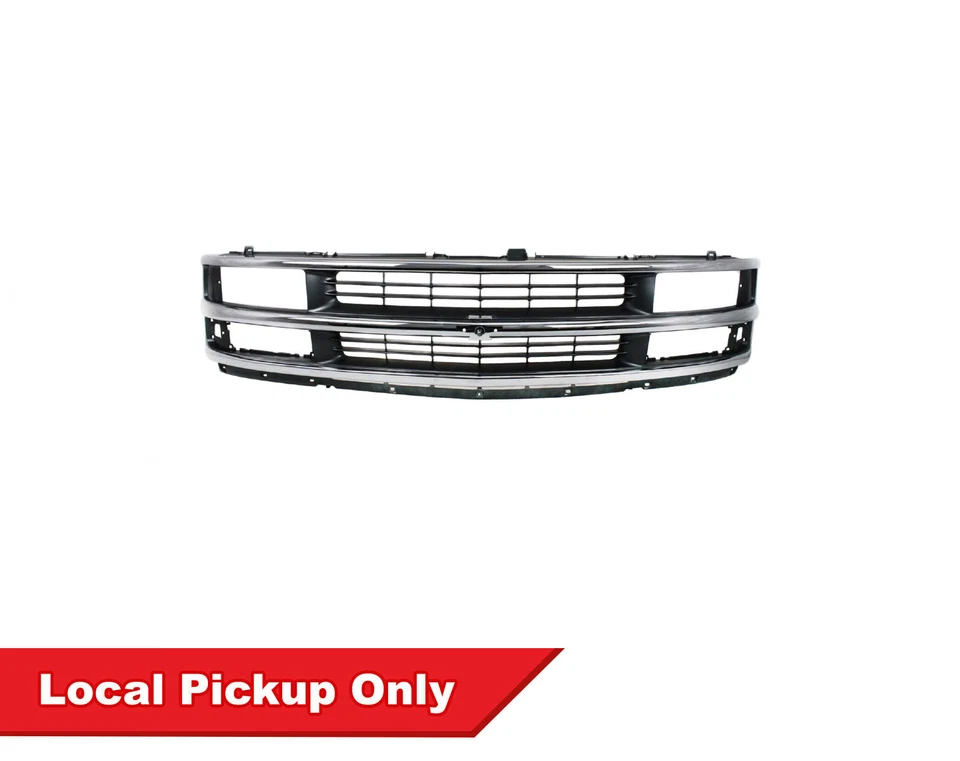 Front Chrome Gray Grille For 1996-2002 Chevrolet Express Base LS GM1200382 - Image 1 of 4