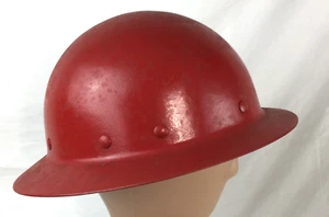 Vintage Hard Hat Fibre Metal Supergard Fiberglass Full Brim Red Sizes 6 1/2 - 8 - Picture 1 of 8