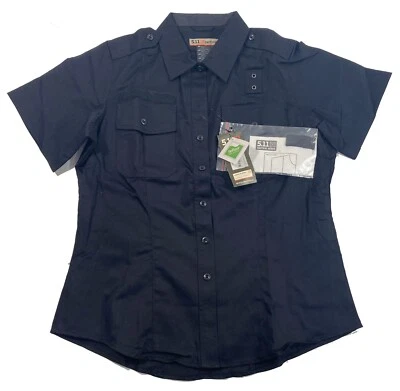 5.11 БОЛЬШОЙ ЖЕНЩИН САРЖИ PDU КЛАССА S/S РУБАШКА С ИМЕНЕМ ПОЛОСКИ 61158 ПОЛНОЧЬ ТЕМНО-СИНИЙ - Изображение 1 из 4