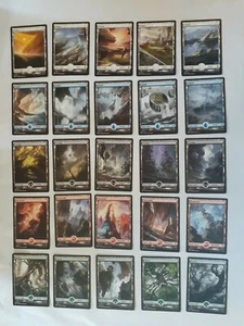 MTG - (25) Battle for Zendikar FULL ART Basic Lands - 1 of Each Art -W16 - Picture 1 of 4