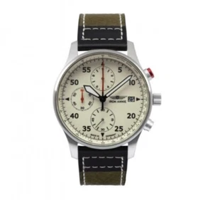 IRON ANNIE 5670-5 F13 Tempelhof Herren Uhr Edelstahl Leder Quarz - Photo 1 sur 1