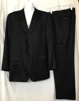 Hermoso Traje Esmoquin Ermenegildo Zegna Negro Lana Y Seda Talla 48 R 37x31 Pantalón Foto 1 de 4
