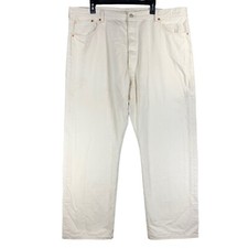 LEVI'S 501 White Oak Cone Denim Jeans Men's 46x32 Cream Button Fly Mexico